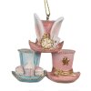 Clayre & Eef 6PR4155 Cârlig decorativ pentru pălării roz albastru 7x4x7 cm