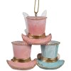 Clayre & Eef 6PR4155 Cârlig decorativ pentru pălării roz albastru 7x4x7 cm