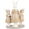 Clayre & Eef 6PR4994 Kaninchen Deko Weiß Braun 16x8x21 cm