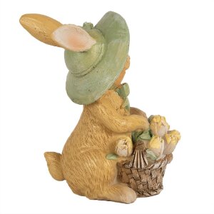 Șoarece decorativ Clayre & Eef, maro-verde, stil rural