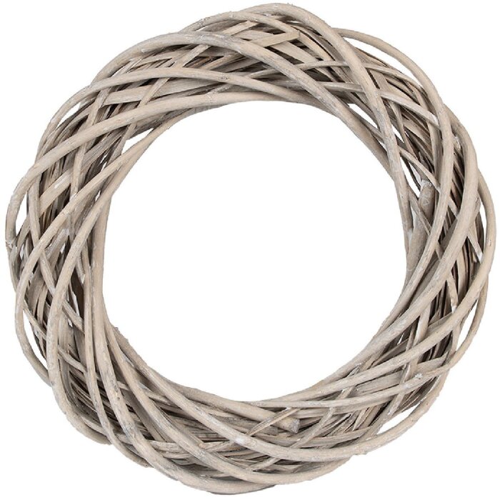 Coroană de decor Clayre & Eef, maro, 30x6 cm, stil rustic de casă