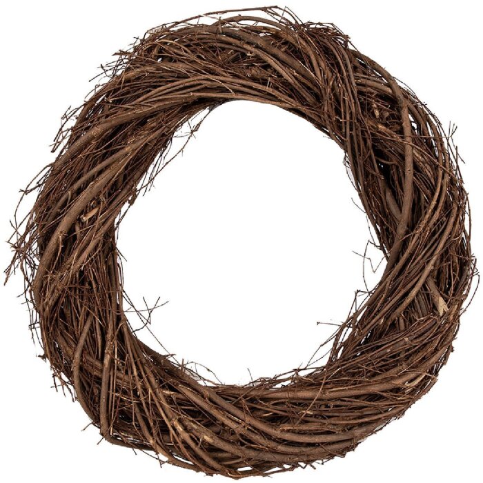 Clayre & Eef 6RO0602M Dekokranz Braun Ø 35x6 cm Stilvolle Raumgestaltung