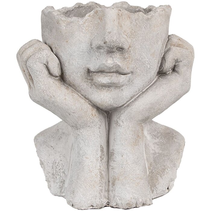 Vază decorativă Clayre & Eef 6TE0498S, gri, 17x14x18 cm