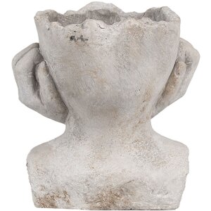 Vază decorativă Clayre & Eef 6TE0498S, gri, 17x14x18 cm