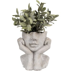 Vază decorativă Clayre & Eef 6TE0498S, gri, 17x14x18 cm