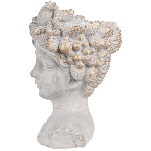 Clayre & Eef 6TE0499S Ghiveci de flori gri 14x14x22 cm