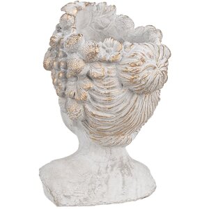 Vază pentru plante gri vintage Clayre & Eef 14x14x22 cm