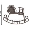 Clayre & Eef 6Y5523 Schaukelpferd Dekoration Braun 9x3x6 cm