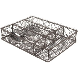 Clayre & Eef 6Y5527 Besteckkasten 31x25x7 cm Braun