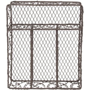 Cutie pentru cutii de cina Clayre & Eef 6Y5527, stil rural, maro, fier cu model filigran