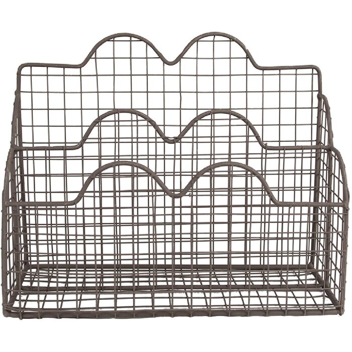 Sticlă de birou Clayre & Eef, maro rustic, 27x12x22 cm