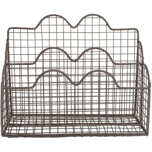 Clayre & Eef 6Y5530 Briefhalter Braun 27x12x22 cm...