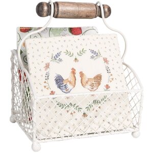 Stoc de scrisoare Clayre & Eef alb 19x15x9/24 cm - practic și stilos