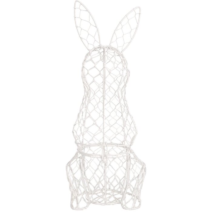 Corb decorativ în formă de iepure alb, Clayre & Eef 6Y5535