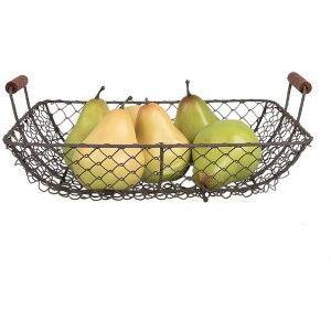 Set de 2 corzi vintage Clayre & Eef, maro, dimensiuni 40x34x14/36x30x13 cm