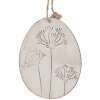 Hârtie decorative în formă de ou alb 10x8 cm, decor Paște rustic