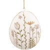 Hârtie decorativă cu formă de ou, bej, pentru Paști, din fier, 10x2x8 cm