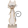 Clayre & Eef 6Y5594 Dekoration Katze 21x8x38 cm Weiß