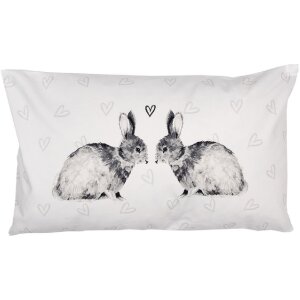 Clayre & Eef BSL36 Kissenhülle Weiß Grau...