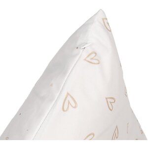Clayre & Eef BSLC22 Kissenhülle Weiß 45x45 cm mit Hasen- und Herzmotiv