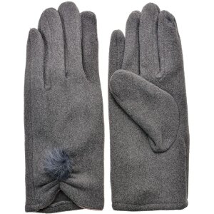 Juleeze JZGL0070 Handschuhe Damen Filz Bommel Grau...