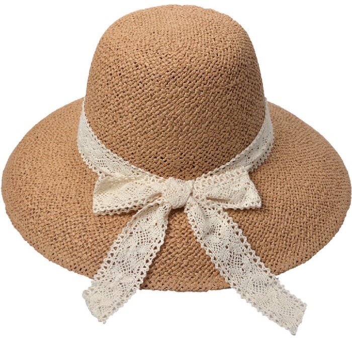 Juleeze JZHA0110 Sonnenhut Spitzenband Beige Einheitsgröße