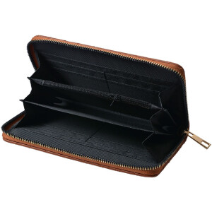 Juleeze JZWA0198 Portofel matlasat Caramel Brown 19x10cm