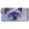 Juleeze JZWA0201 Geldbörse Katzenmotiv Blauäugig Grau 19x10cm