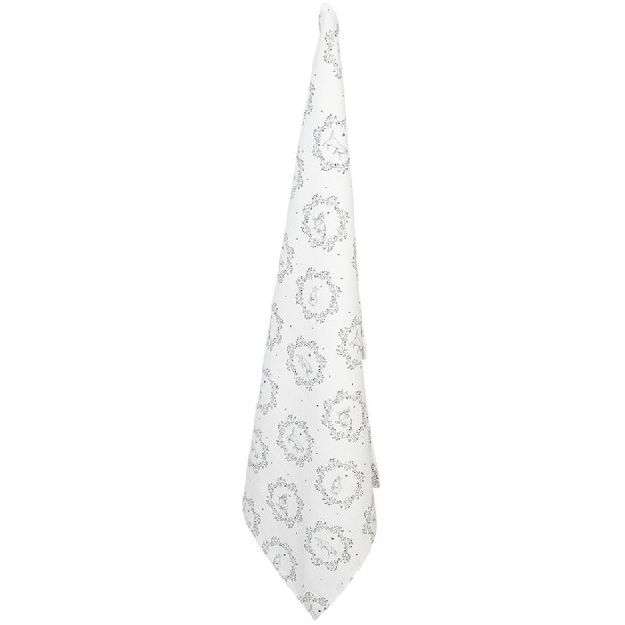 Clayre & Eef LGC42 Küchentuch Paisley-Muster Weiß/Grau 50x70cm