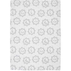 Clayre & Eef LGC42 Küchentuch Paisley-Muster Weiß/Grau 50x70cm