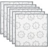 Clayre & Eef LGC43 Set șervețele alb gri 40x40cm 6 bucăți