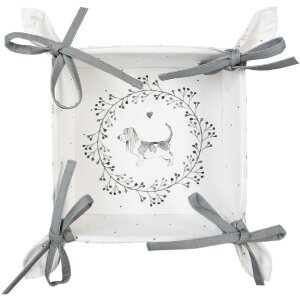 Clayre & Eef LGD47 Brotkorb Schleifenmuster 35x35x8...