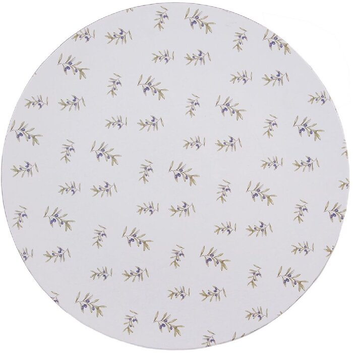 Clayre & Eef OLF85 Platzteller Olivenzweige Weiß Ø 33cm