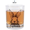 Clayre & Eef RAEGL0001 Glas Hasenmotiv Transparent 300ml Ø 8x9cm