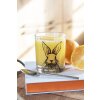 Clayre & Eef RAEGL0001 Glas Hasenmotiv Transparent 300ml Ø 8x9cm