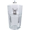 Clayre & Eef RAEGL0004 Hase Trinkglas Transparent 300ml 7x12cm