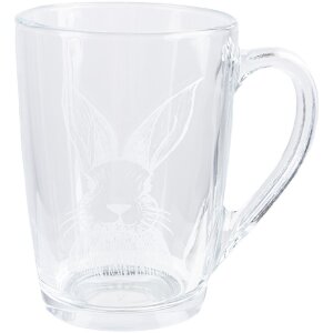 Clayre & Eef RAEGL0006 Teeglas Hase 300ml Transparent...