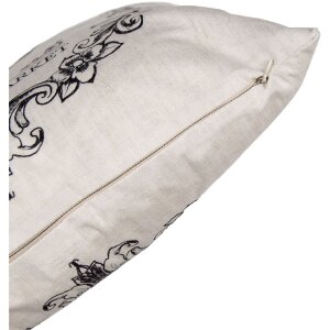 Clayre & Eef RFL23 Kissenhülle Bauernhof-Motiv 45x45cm Beige/Schwarz