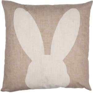 Clayre & Eef RUB24 Kissenhülle Hase Motiv Beige 45x45cm