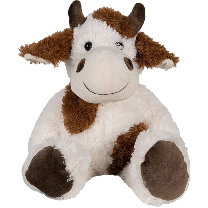 Clayre & Eef TW0597M Vacă de pluș cuddly toy alb maro 24cm