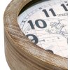 Ceas de perete Yvonne cu harta lumii, lemn, mecanism cu quarz