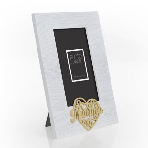 Rama foto din lemn Beatrice IT 10x15 cm, formă inimă cu...