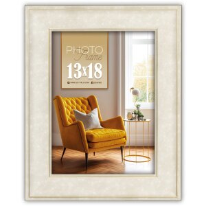 ZEP Bilderrahmen Venezia 10x15 cm weiß Goldkante