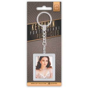 ZEP Breloc metalic argintiu pentru 2 fotografii 3,5x4,5 cm