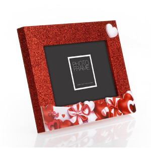 ZEP Ramă Foto Lemn Deva Orizontală 10x15 cm Roșie Sclipitoare