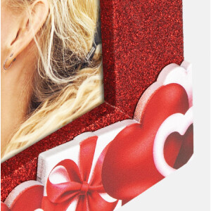 ZEP Ramă Foto Lemn Deva Orizontală 10x15 cm Roșie Sclipitoare