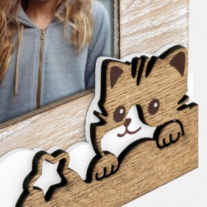 ZEP Ramă Foto Lemn Figaro 10x15 cm, Pisici și Stele