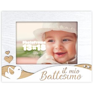 ZEP Holz-Bilderrachmen Battesimo 13x18 cm Italienisch