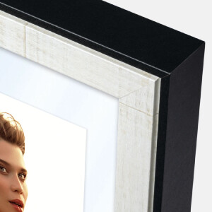 Rama Foto MDF Roma Alb 15x20 cm cu Passepartout 10x15 cm