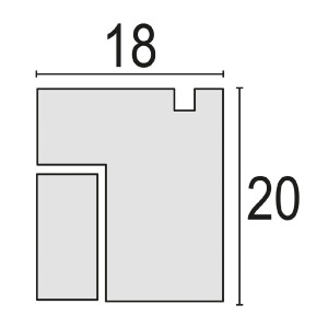 ZEP Cadru foto MDF Roma alb 18x24 cm cu passe-partout 13x18 cm